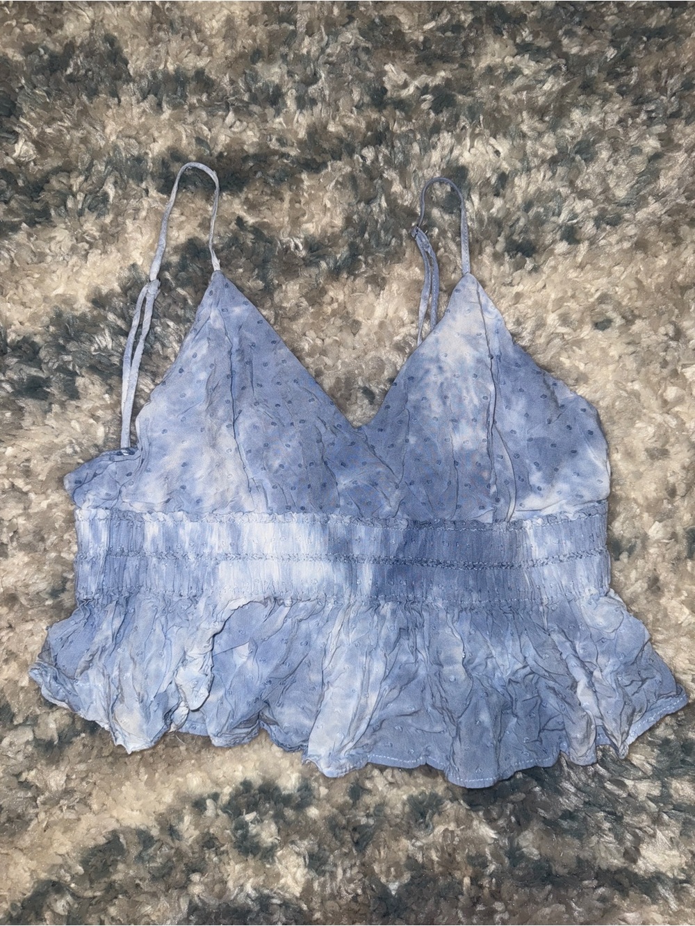 Pants Store Light Blue Ruffle Cami Top - Women's
